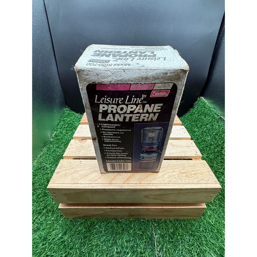 Vintage Coleman Leisure Line Propane Lantern – Model 5130-700-No Glass